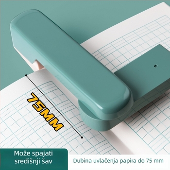 Deli TA304 rotirajući uredski stapler, ergonomska glava, velik kapacitet, kompatibilan s 24/6 spajalice