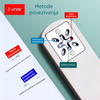 Deli TA304 rotirajući uredski stapler, ergonomska glava, velik kapacitet, kompatibilan s 24/6 spajalice
