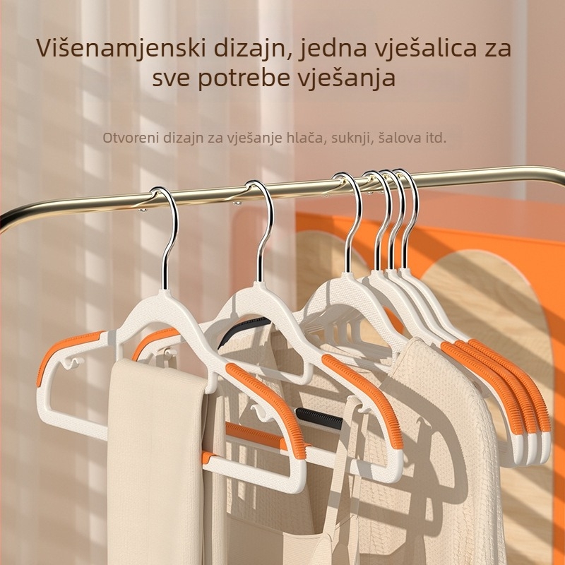Plastična vješalica za odjeću u duginim bojama, s kutnom podrškom, protivklizna, bez šavova, za dom, dom učenika i balkon