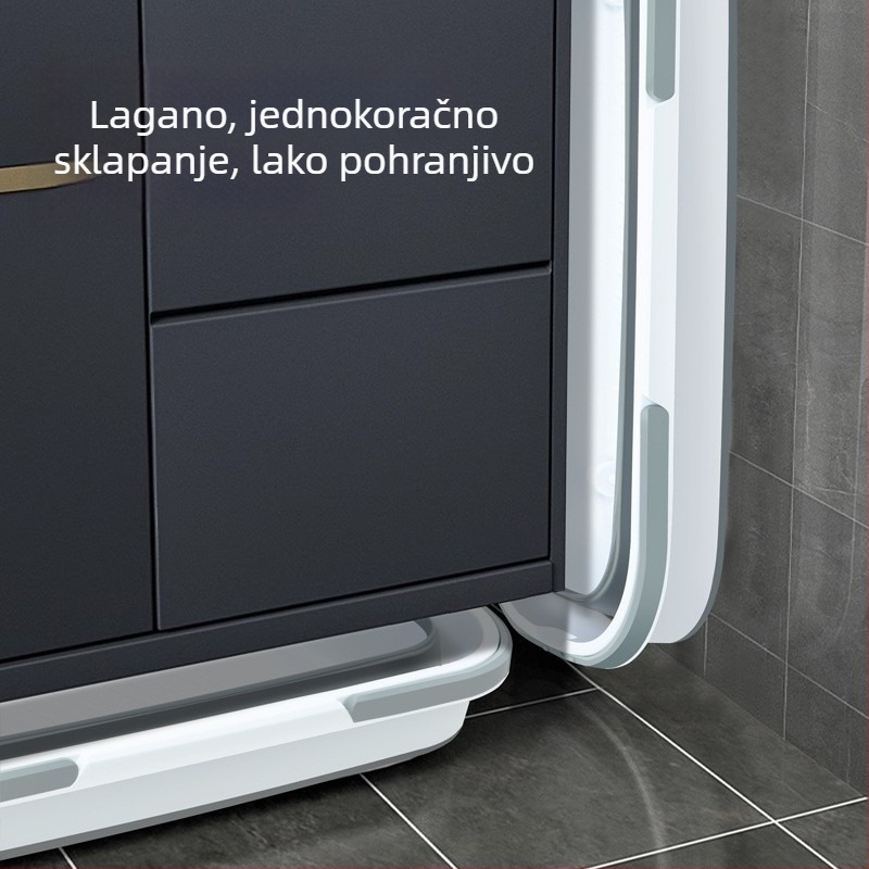 Sklopiva kanta za mop, pravokutnog oblika, s posudom za ispiranje, plastična, velika zapremina, za kućnu upotrebu