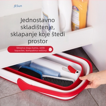 Sklopiva kanta za vodu za kućnu upotrebu, kanta za mop, prijenosni pravokutni spremnik za pohranu, antibakterijski plastični