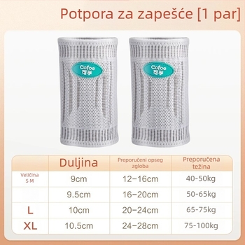 Zaštita zgloba zapešća – udobna sportska zaštita, podrška zglovu za muškarce i žene