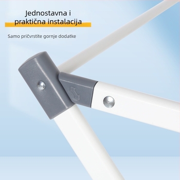 Podni sklopivi stalak za sušenje odjeće, proširiv i teleskop, bez montaže, tri razine