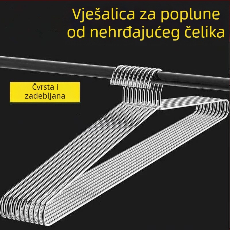 Duga šipka za sušenje od čvrstog nehrđajućeg čelika, za posteljinu i odjeću, kućna upotreba, balkon, veliki format