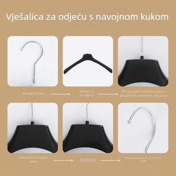 Huabin plastične protivklizne vješalice za muška odjela, debeli vješalice, pakiranje 45 komada