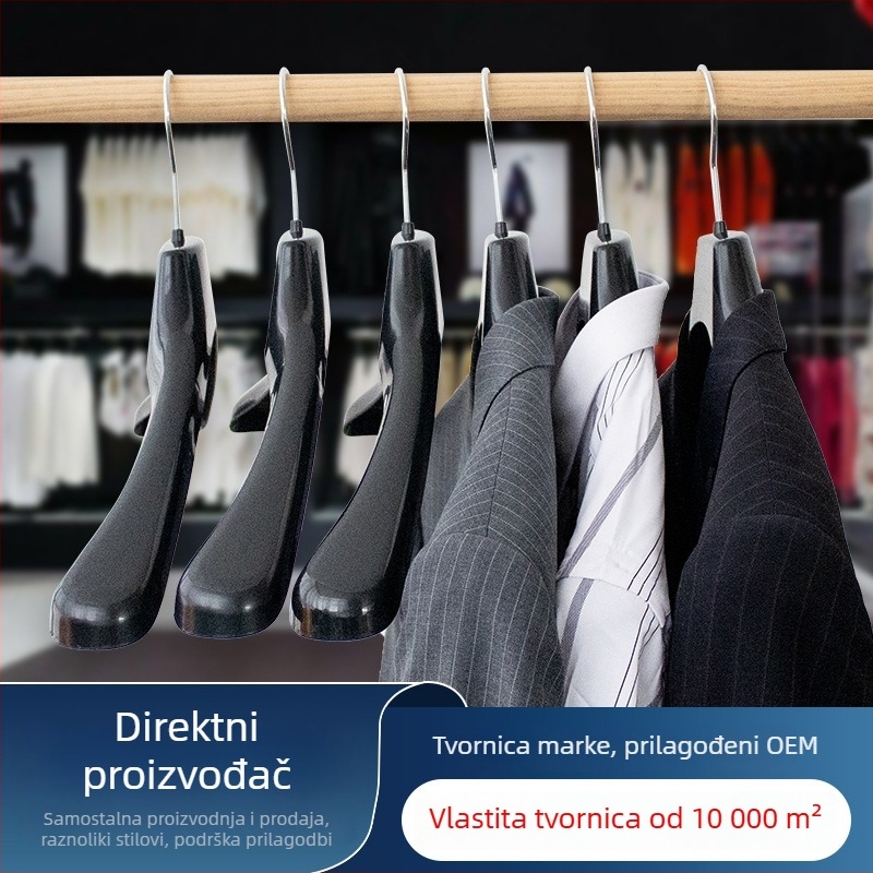 Huabin plastične protivklizne vješalice za muška odjela, debeli vješalice, pakiranje 45 komada