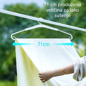 Proširiva vješalica za odjeću, bezšivni dizajn, okretna višefunkcionalna sušilica za ručnike i plahtu
