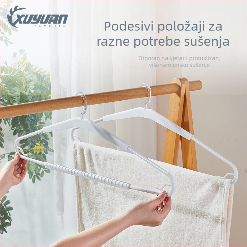 Proširiva vješalica za odjeću, bezšivni dizajn, okretna višefunkcionalna sušilica za ručnike i plahtu