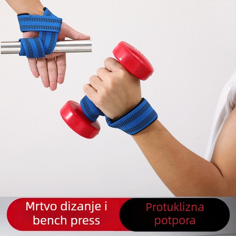 Pomoćni pojas za dizanje utega za fitness, protuklizni držač za mrtvo dizanje, narukvica za zglob za vuču i zgibove