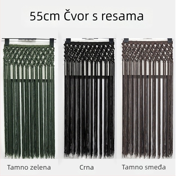 55 cm poliester, ručno čvorana resica i čipka za plesnu suknju i šal