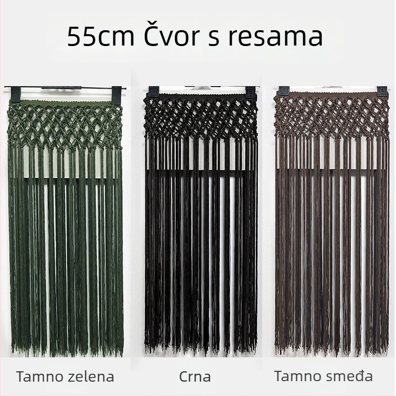 55 cm poliester, ručno čvorana resica i čipka za plesnu suknju i šal