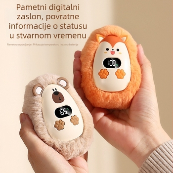 Punjivi grijač za ruke, plišani mini grijač za ruke, kompaknog dizajna