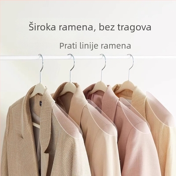 Plastična vješalica za odjeću sa širokim ramenima, protuklizna, za kapute i odijela