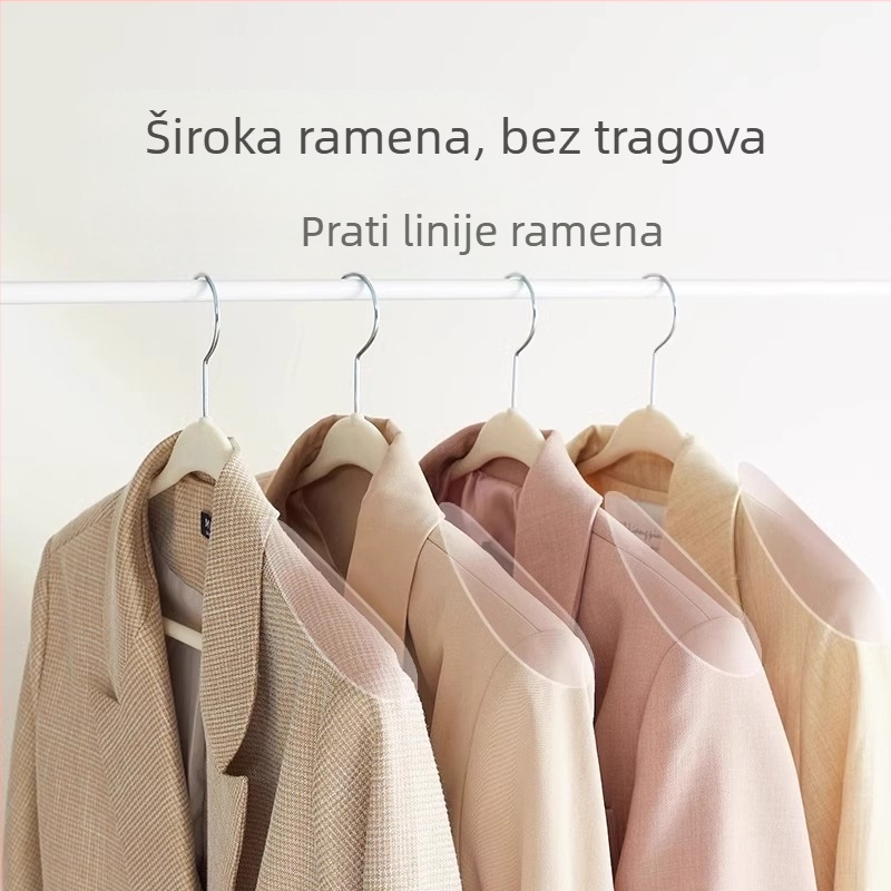 Plastična vješalica za odjeću sa širokim ramenima, protuklizna, za kapute i odijela