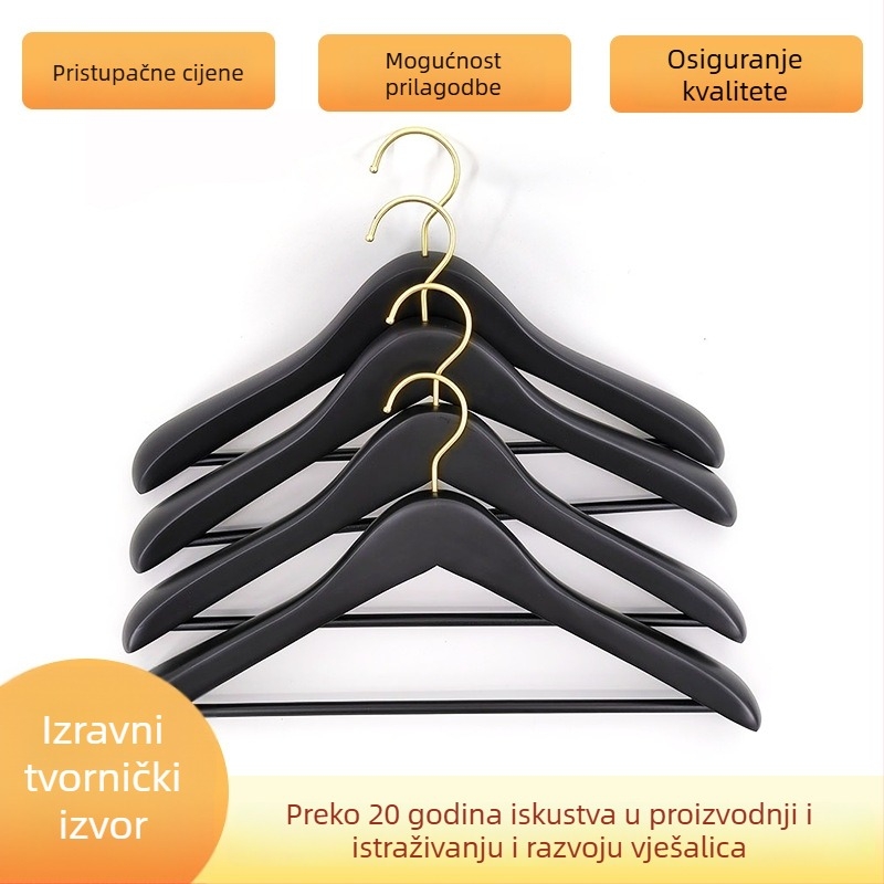 Debela i široka drvena vješalica za odjeću u vintage stilu