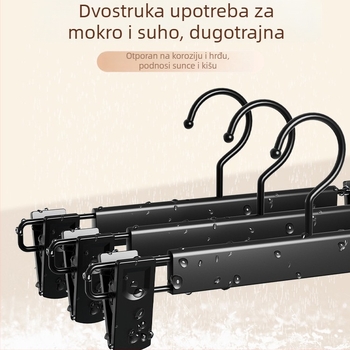5 komada klipsa za hlače i suknje za garderobu, s integriranom protukliznom površinom