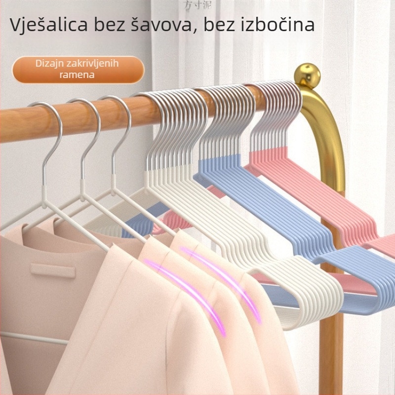 Metalna vješalica za odjeću s plastificiranim premazom, za odrasle, kućna upotreba