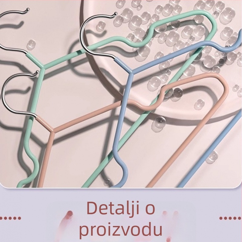 Metalna vješalica za odjeću s plastificiranim premazom, za odrasle, kućna upotreba
