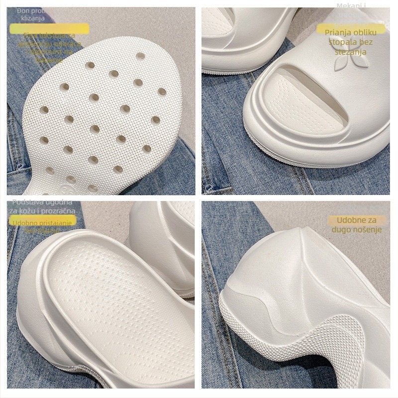 Ženske sandale s 9 cm debelom potplatom i klinastim petama, EVA mek pod, elegantan euro-američki stil