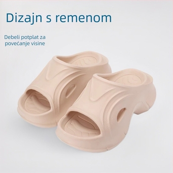 Ženske sandale s 7 cm visokim debelim potplatom, EVA materijal, udobne, vodootporne, protuklizne, bez mirisa, stilne i svestrane.