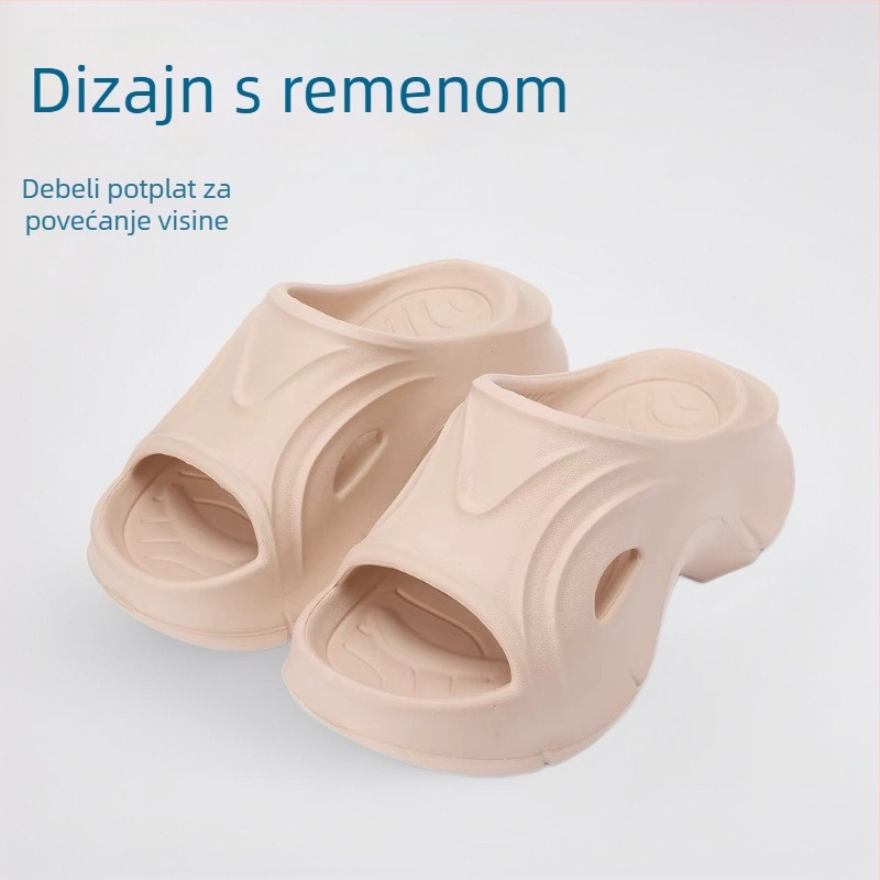 Ženske sandale s 7 cm visokim debelim potplatom, EVA materijal, udobne, vodootporne, protuklizne, bez mirisa, stilne i svestrane.