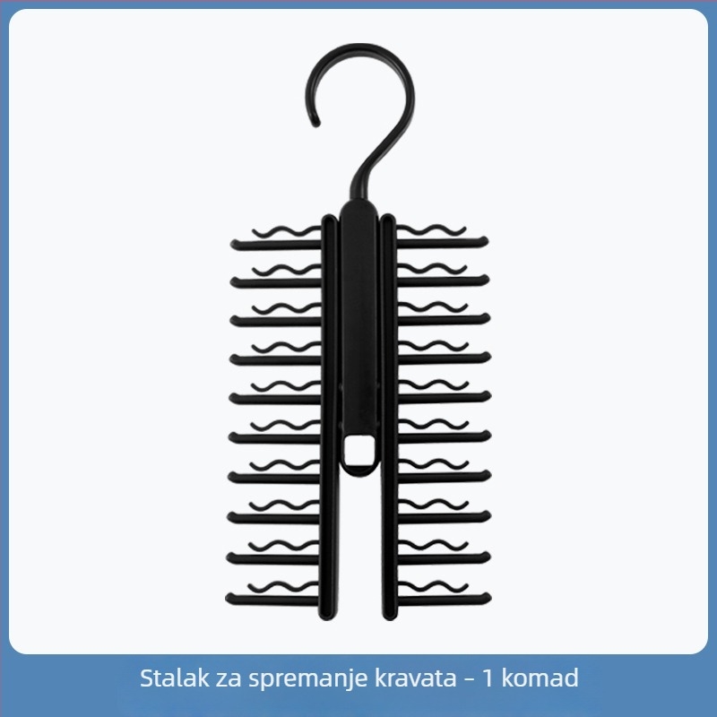 Organizator remena i kravata s 20 mjesta i vješalicom za šalove