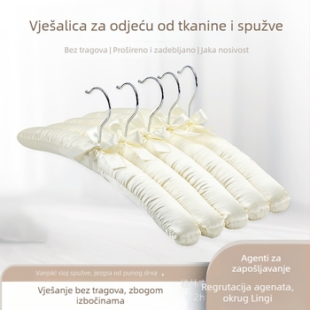 Lagane luksuzne vješalice za odjeću s platnenom presvlakom, bez tragova na tkanini, za kućnu upotrebu, s pjenušavim slojem