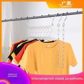 Kućna višestruka vješalica za odjeću s regalom za sušenje, garderobom, sklopnim kopčama, držačem za hlače i magičnom kukom za pohranu
