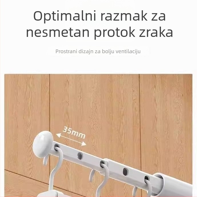Putni sušilac za odjeću, teleskopski bez bušenja, multifunkcionalno sklopivo sušilo za balkon hotela