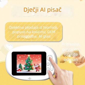 Stickerbox AI glasovni termalni pisač za djecu – pisač fotografija i AI uređaj za učenje