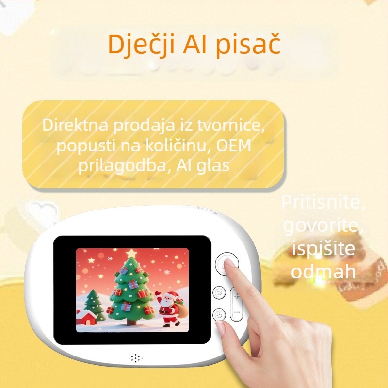 Stickerbox AI glasovni termalni pisač za djecu – pisač fotografija i AI uređaj za učenje