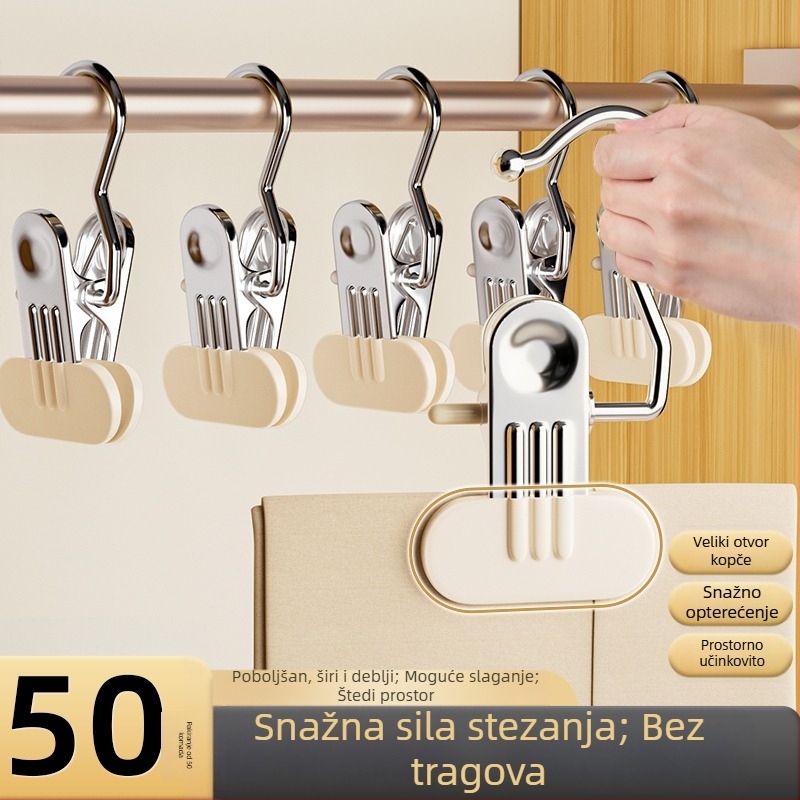 Protuklizni klipsovi za hlače s višenamjenskim kukama i štipaljkama za rublje za hlače i šešire