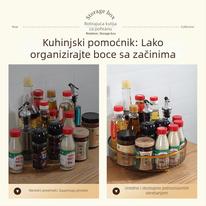 Okretni multifunkcionalni organizator za kuhinju i kozmetiku