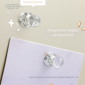 Male prozirne magnetske pločice za hladnjak, magnetske iglice, magnetske naljepnice za poruke, magnetske fotografije, minimalističke dekorativne kopče
