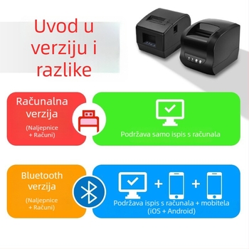 XP-365B termični pisač barkodova za samoljepljive etikete za odjeću i police s Bluetoothom