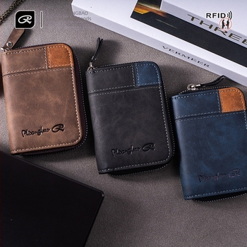 Muški retro RFID držač kartica s akordeonskim dizajnom i višestrukim pretincima