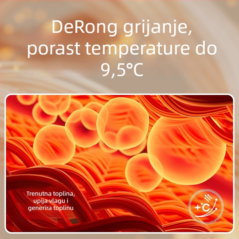 Muško bezšivno tanko termo donje rublje s flis podstavom – komplet gornji dio i donji dio za zimu