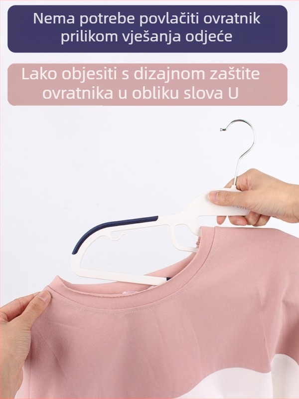 Dvostruka vješalica za odjeću za mokru i suhu odjeću, bez klizanja, dječja vješalica i kućni organizator