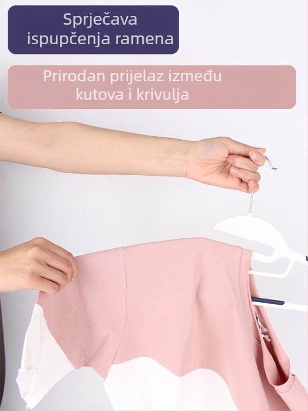 Dvostruka vješalica za odjeću za mokru i suhu odjeću, bez klizanja, dječja vješalica i kućni organizator