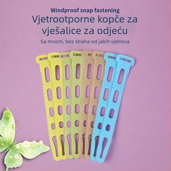 Vjetrootpornu vješalicu za odjeću s podesivom kopčom, za kućnu upotrebu na balkonu i vanjsko sušenje