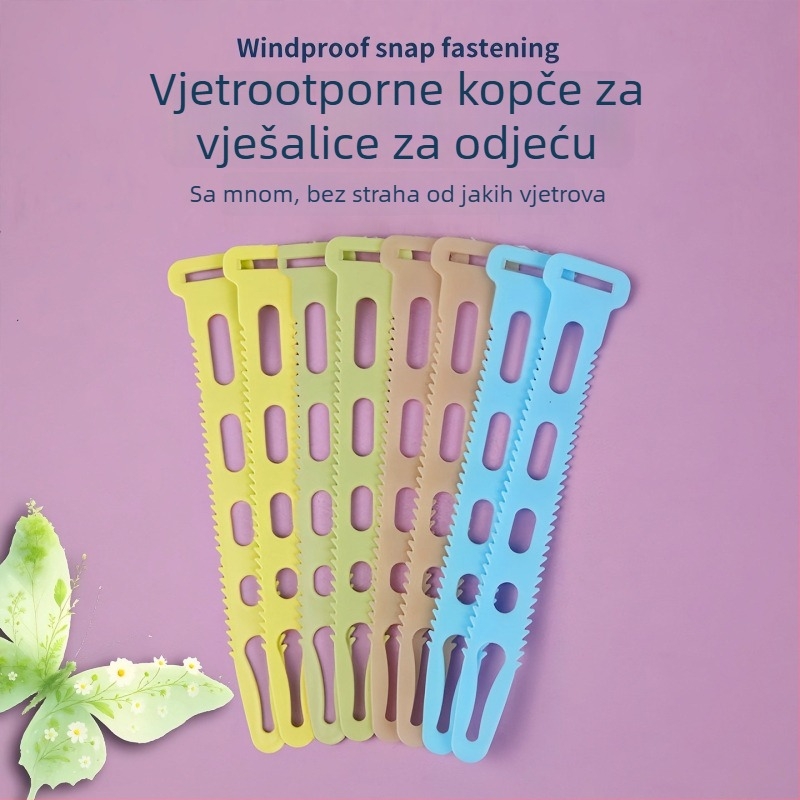 Vjetrootpornu vješalicu za odjeću s podesivom kopčom, za kućnu upotrebu na balkonu i vanjsko sušenje