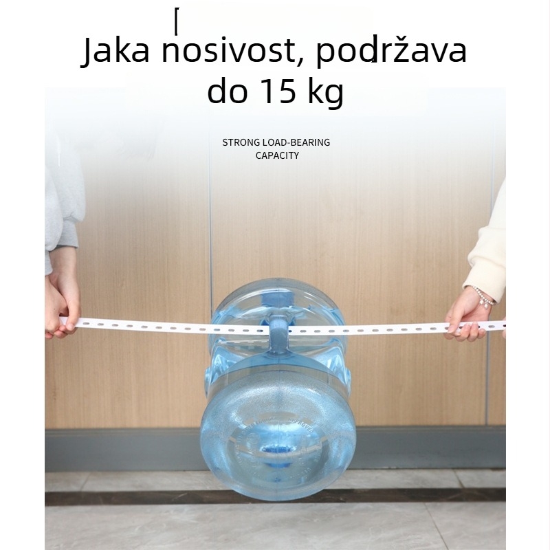 Željezni sušilo za odjeću pored kreveta s perforiranim dizajnom i više od tri kuka