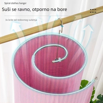 Sklopivi kružni rotirajući sušilo za balkon, višenamjenski stalak za odjeću, posteljinu i navlake za pokrivače