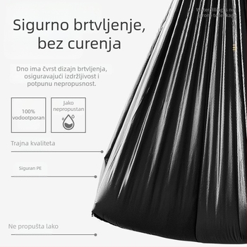 Debela crna velika vrećica za smeće, s ručkom, za dom, studentski dom i kuhinju