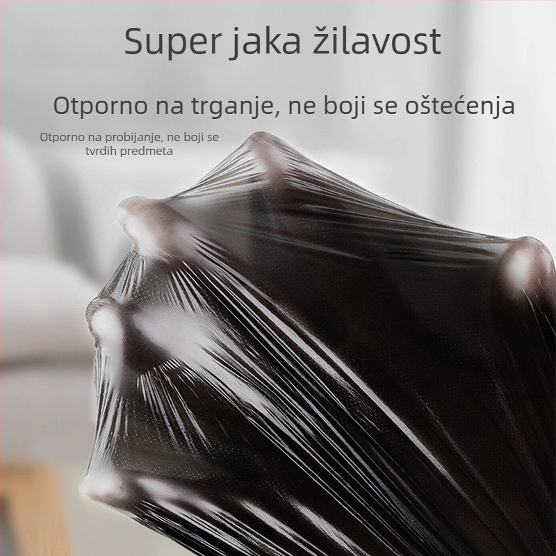 Crne vrećice za otpad s ručkama, debeli, za kućnu uporabu i skladištenje