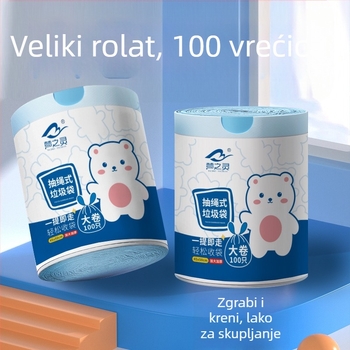 Dream Spirit vreće za smeće, 100 komada, ojačani, ekstra veliki, s vezicom za zatvaranje, jednokratni, za kućnu upotrebu