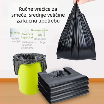 Izuzetno debela šarena vreća za otpad u stilu prsluka, kućna upotreba, velika veličina, perforirana plastična vrećica