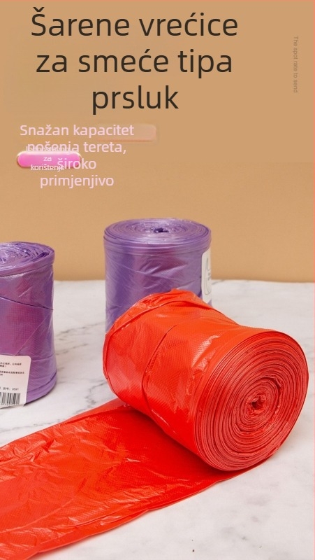 Izuzetno debela šarena vreća za otpad u stilu prsluka, kućna upotreba, velika veličina, perforirana plastična vrećica