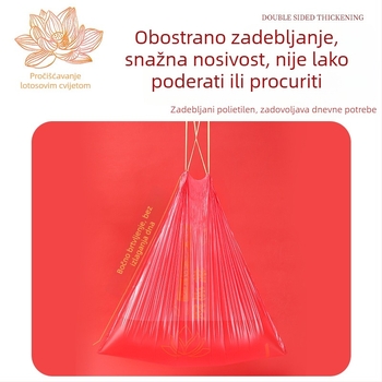Izuzetno debele vreće za smeće sa šnuralom za kućnu upotrebu, ekonomsko pakiranje, debele velike plastične vreće za kuhinju s ručkama