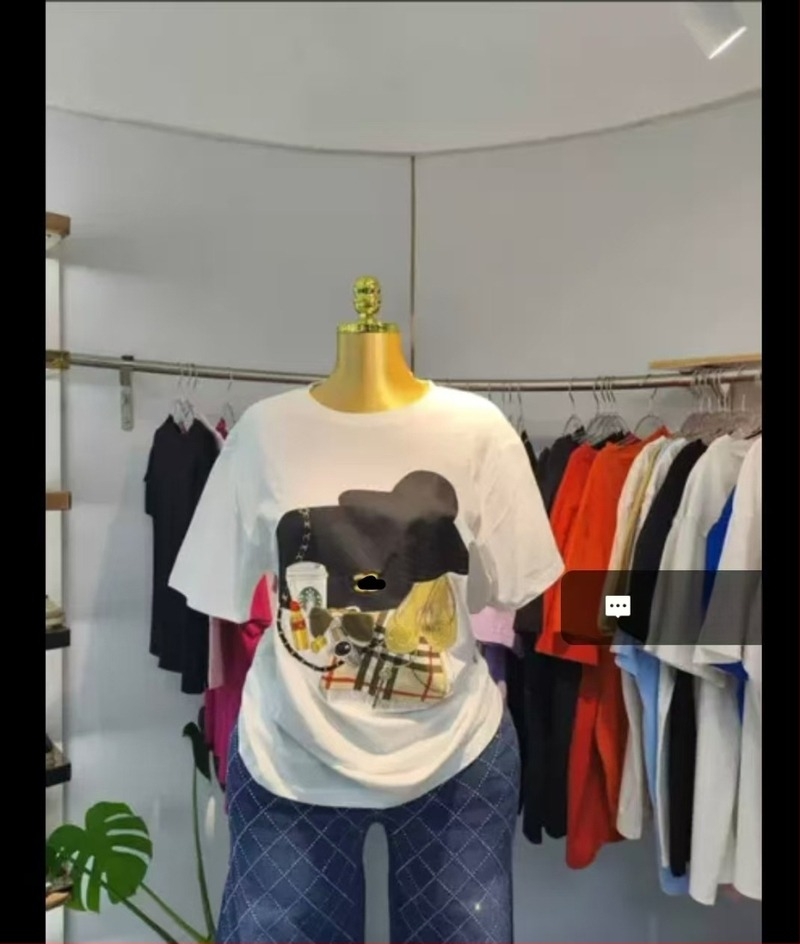 Bijeli ženski pamukasti T-shirt s kratkim rukavima, trend uličnog stila, širok kroj, ljeto, okrugli izrez